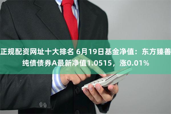 正规配资网址十大排名 6月19日基金净值：东方臻善纯债债券A最新净值1.0515，涨0.01%